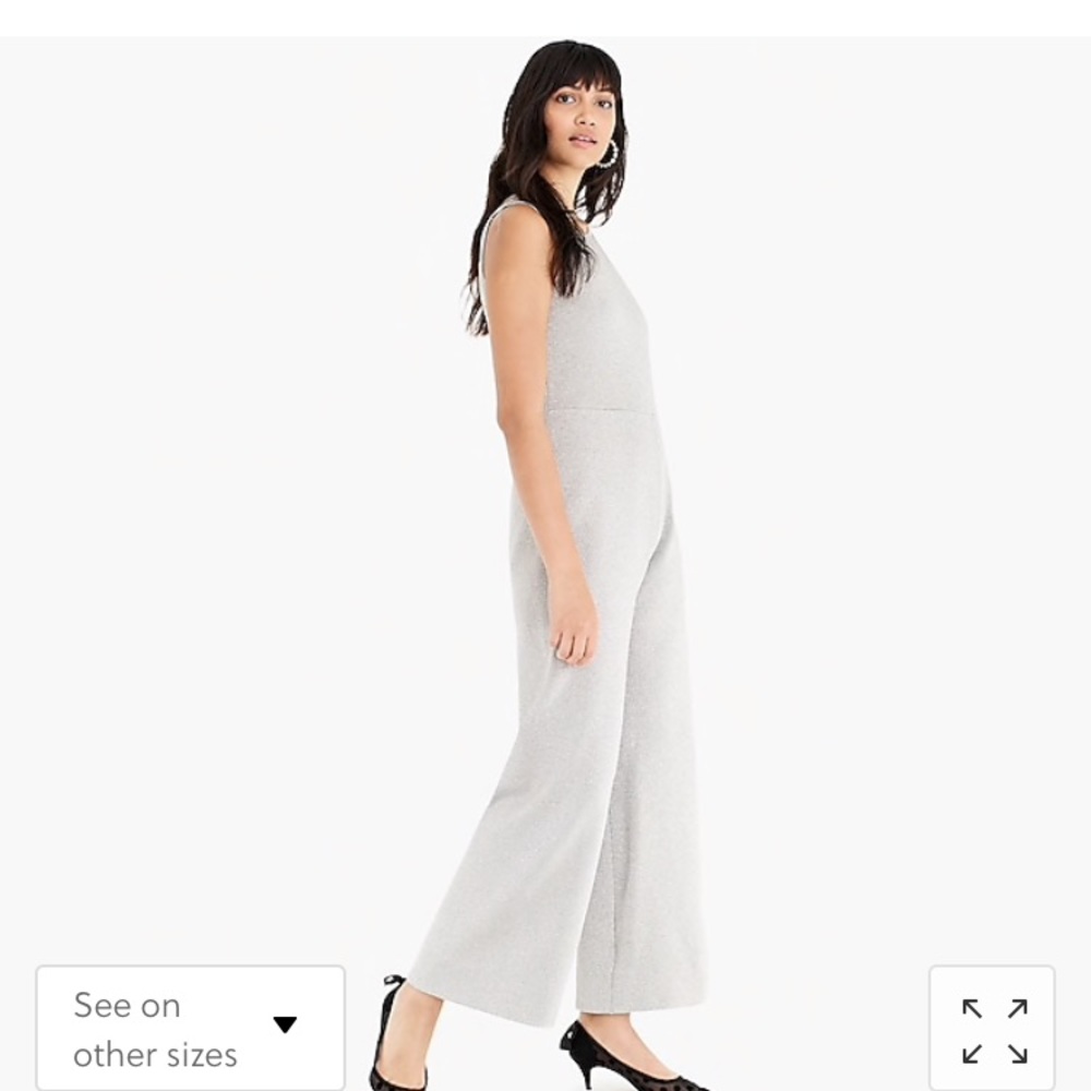 NWTs SLEEVELESS LUREX JUMPSUIT WITH VELVET TIE!!!